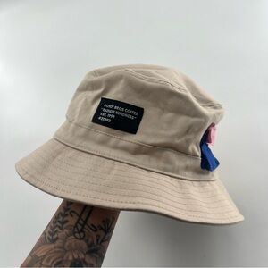 Dutch Bros Coffee Beige Bucket Hat Men’s Women’s Unisex Pocket on Side One Size